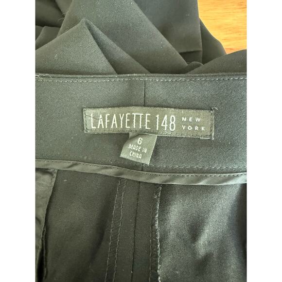 Lafayette 148 New York Irving Straight Leg Stretch Wool Pants Size 6 - Picture 4 of 7